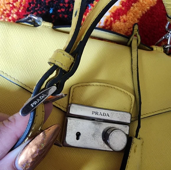 Authentic Prada Saffiano Top Handle Bag Or Crossbody Bag - Picture 13 of 16